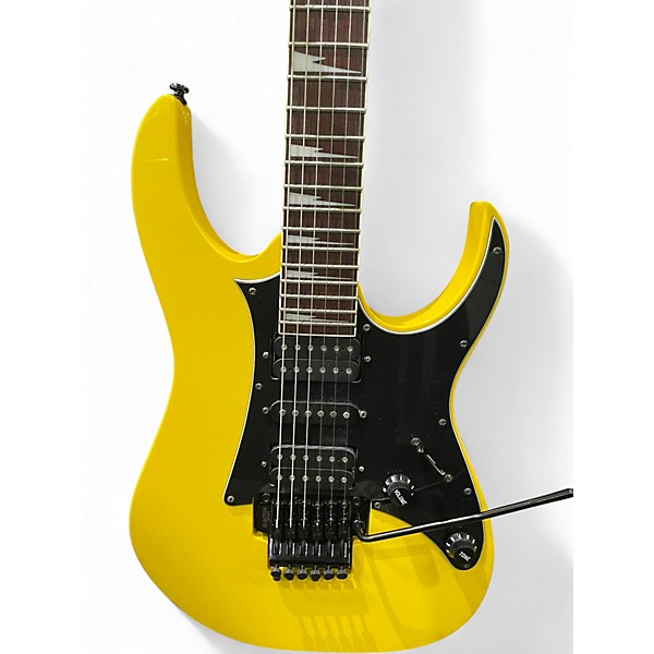 Used Ibanez RG450EXB Black and Yellow Solid Body Electric Guitar