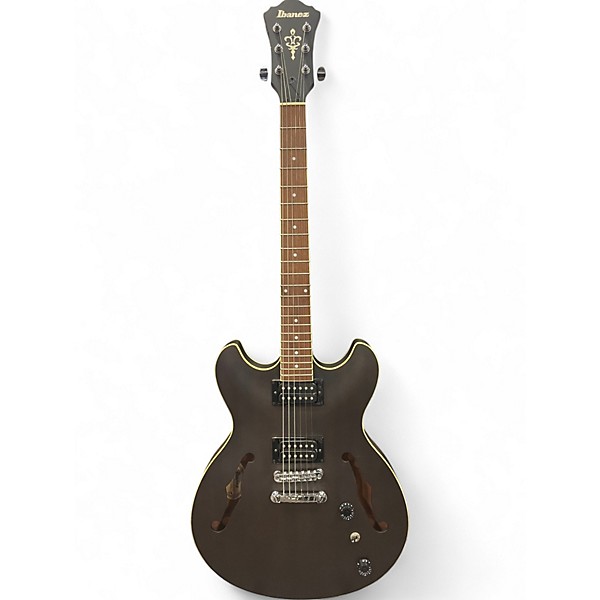 Used Ibanez AS53 Trans Black Hollow Body Electric Guitar