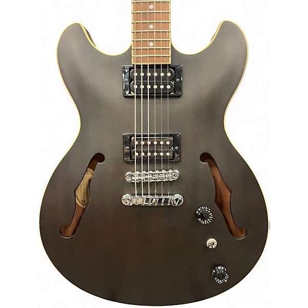 Used Ibanez AS53 Trans Black Hollow Body Electric Guitar