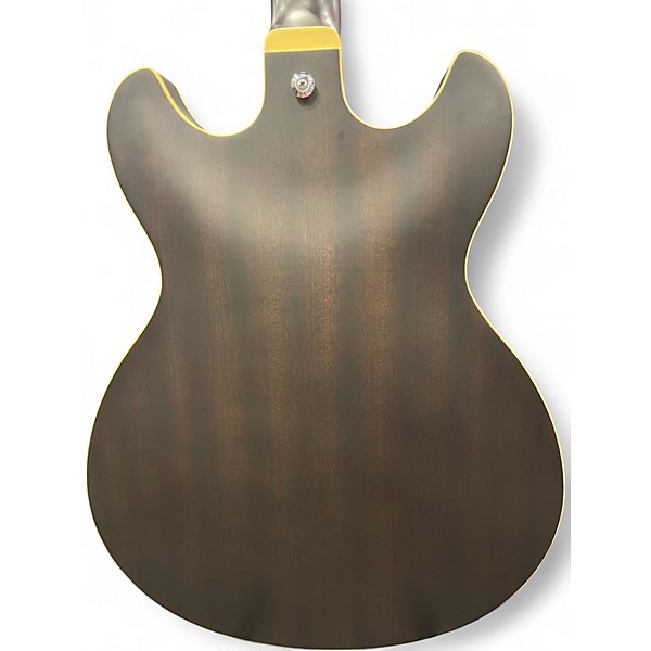 Used Ibanez AS53 Trans Black Hollow Body Electric Guitar