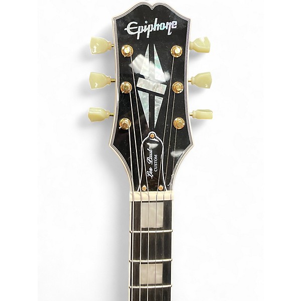 Used Epiphone LES PAUL CUSTOM P-90 Black Solid Body Electric Guitar