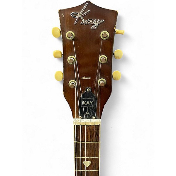 Vintage 1960s Kay galaxy 2 Color Sunburst Hollow Body Electric Guitar