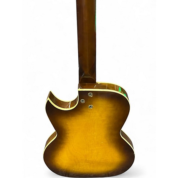 Vintage 1960s Kay galaxy 2 Color Sunburst Hollow Body Electric Guitar