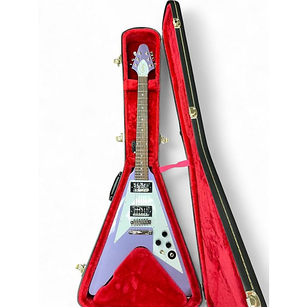 Used Epiphone IGC KIRK HAMMET FLYING V PURPLE METALLIC Solid Body Electric Guitar