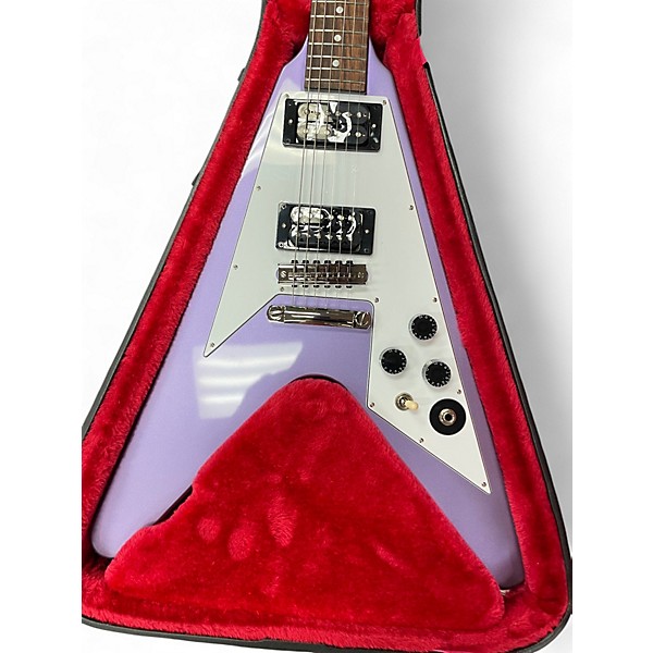 Used Epiphone IGC KIRK HAMMET FLYING V PURPLE METALLIC Solid Body Electric Guitar