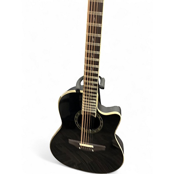 Used Ovation Standard Balladeer 12 String Black 12 String Acoustic Guitar