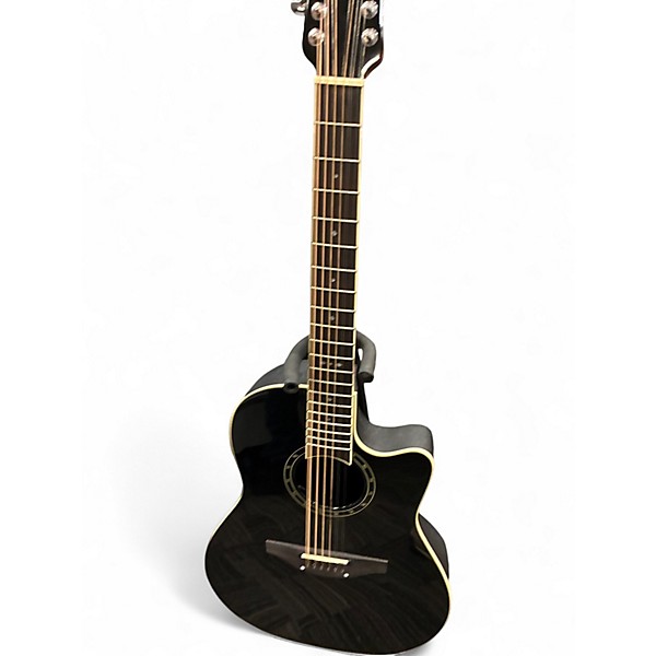 Used Ovation Standard Balladeer 12 String Black 12 String Acoustic Guitar