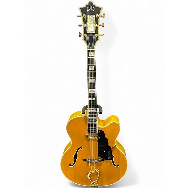 Vintage 1970s Guild Artist Award Natural Hollow Body Electric Guitar