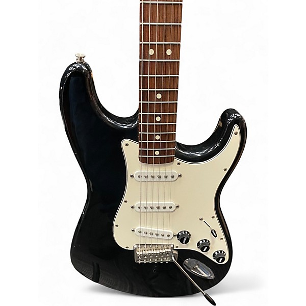 Used Fender Player Stratocaster Black and White Solid Body Electric Guitar