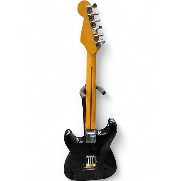 Used Fender Player Stratocaster Black and White Solid Body Electric Guitar