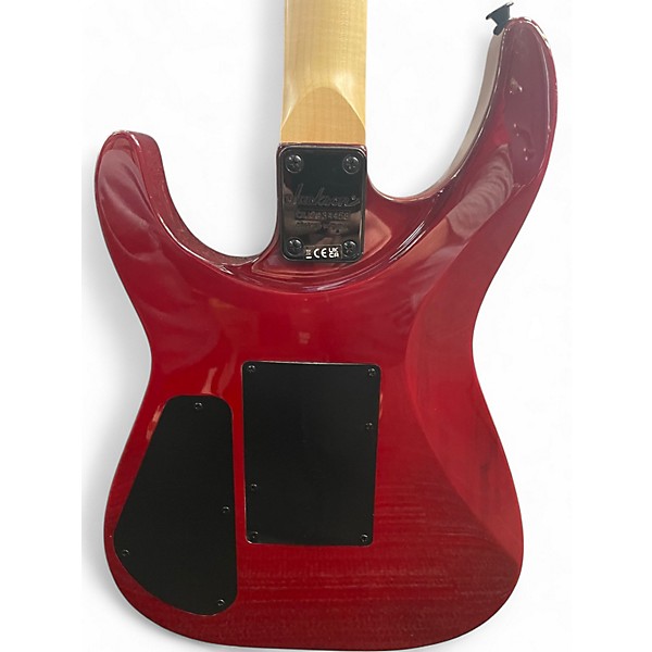 Used Jackson JS34Q Dinky Trans Red Solid Body Electric Guitar