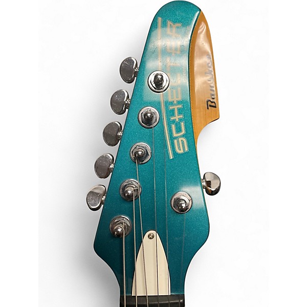 Used Schecter Guitar Research Banshee Teal Sparkle Solid Body Electric Guitar