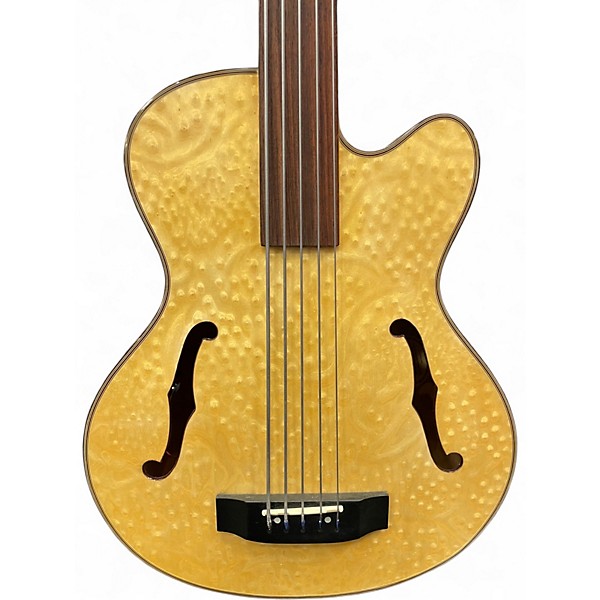 Used Samick HFB5 690RB 5 String Blonde Electric Bass Guitar