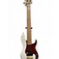 Used Basses Loaded 5 P White Electric Bass Guitar thumbnail