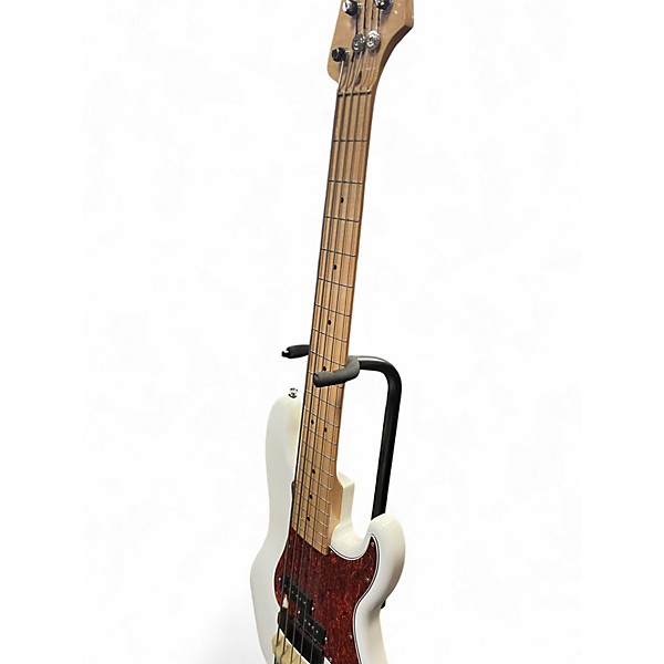 Used Basses Loaded 5 P White Electric Bass Guitar