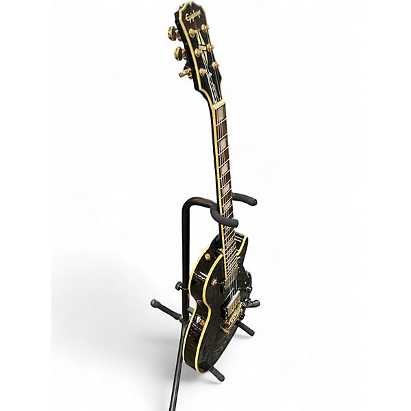 Used Epiphone Les Paul Custom Ebony Solid Body Electric Guitar