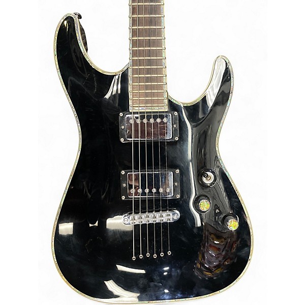 Used Schecter Guitar Research DIAMOND SERIES C-1 ELITE Black Solid Body Electric Guitar