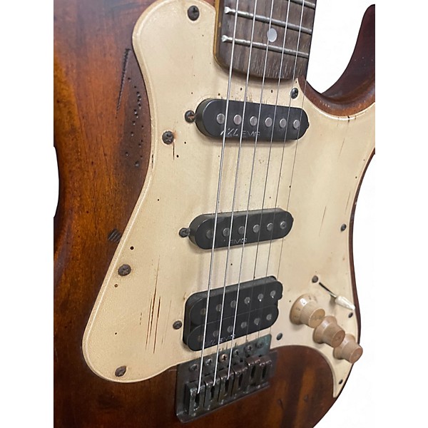 Used AXL BADWATER HSS DISTRESSED NATURAL Solid Body Electric Guitar