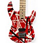 Used EVH Striped Series Red with Black and White Stripes Solid Body Electric Guitar