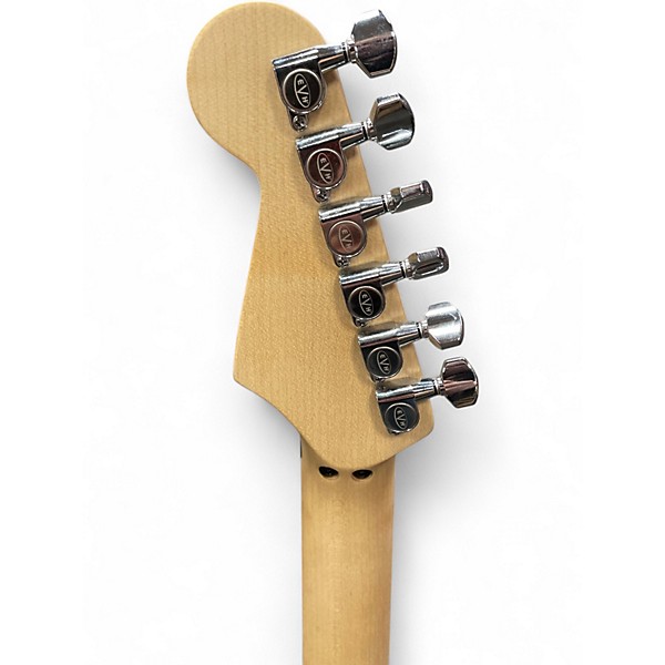 Used EVH Striped Series Red with Black and White Stripes Solid Body Electric Guitar