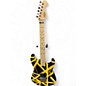 Used EVH Striped Series Star BLACK WITH YELLOW STRIPES Solid Body Electric Guitar thumbnail
