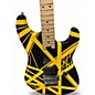 Used EVH Striped Series Star BLACK WITH YELLOW STRIPES Solid Body Electric Guitar