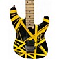 Used EVH Striped Series BLACK WITH YELLOW STRIPES Solid Body Electric Guitar