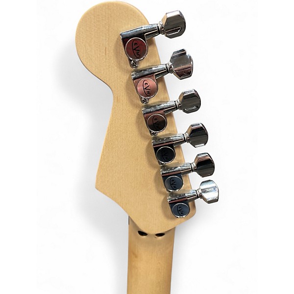 Used EVH Striped Series BLACK WITH YELLOW STRIPES Solid Body Electric Guitar