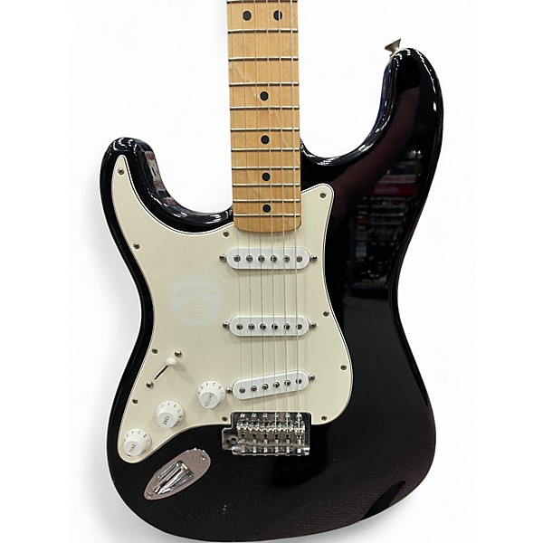 Used Fender Standard Stratocaster Left Handed Black Electric Guitar