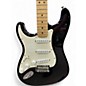 Used Fender Standard Stratocaster Left Handed Black Electric Guitar