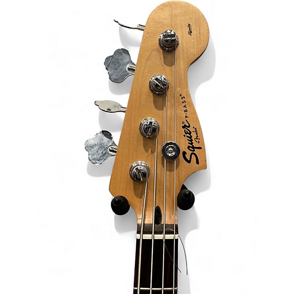 Used Squier Affinity Series P Bass Black Electric Bass Guitar