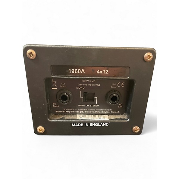 Used Marshall 1960A 300W 4x12 Stereo Slant Guitar Cabinet