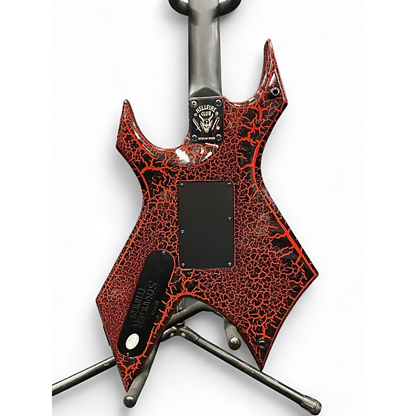 Used B.C. Rich Stranger Things Warlock NJ Series Red Crackle Solid Body Electric Guitar