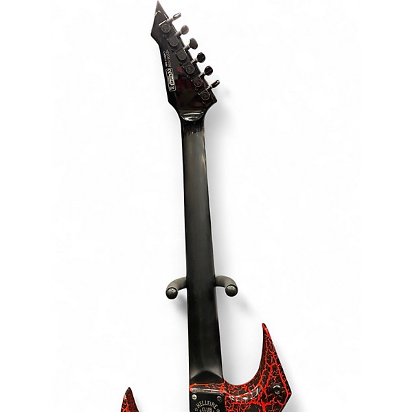 Used B.C. Rich Stranger Things Warlock NJ Series Red Crackle Solid Body Electric Guitar