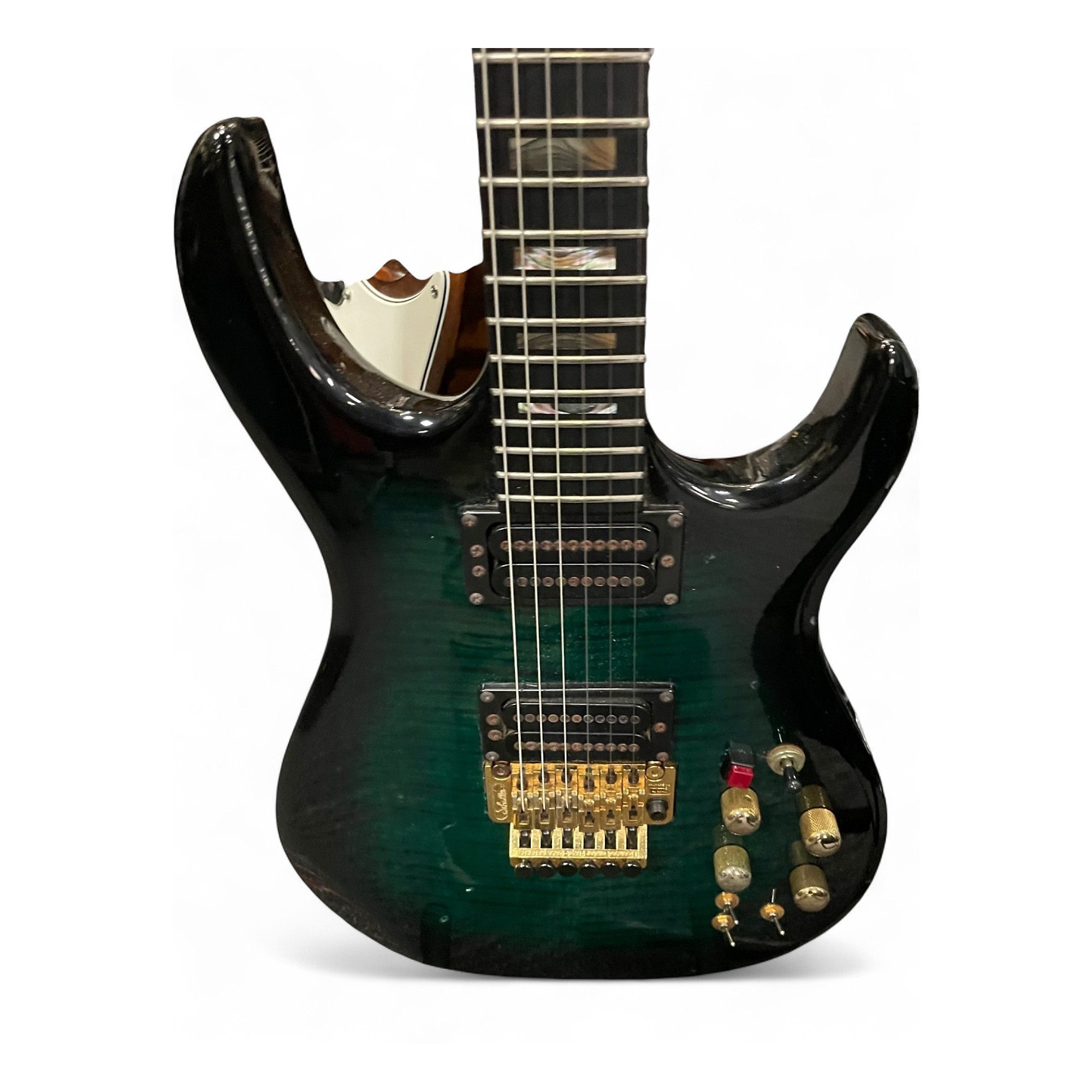 Used Carvin DC400 Green Burst Solid Body Electric Guitar Green