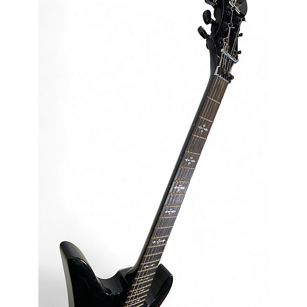 Used Schecter Guitar Research SYNYSTER DELUXE Black Solid Body Electric Guitar