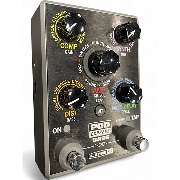 Used Line 6 Pod Express BASS Amp Modeler Bass Effect Pedal