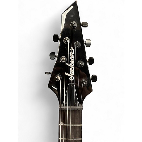 Used Jackson JS22-7 Dinky 7 String Splatter Green Solid Body Electric Guitar