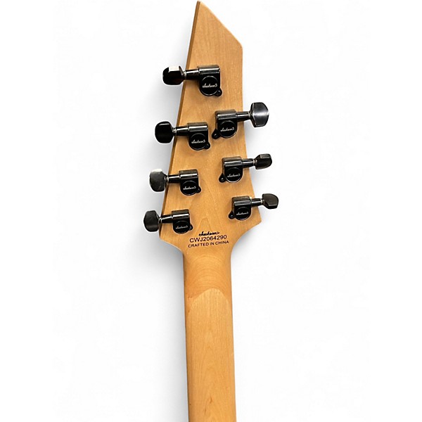 Used Jackson JS22-7 Dinky 7 String Splatter Green Solid Body Electric Guitar