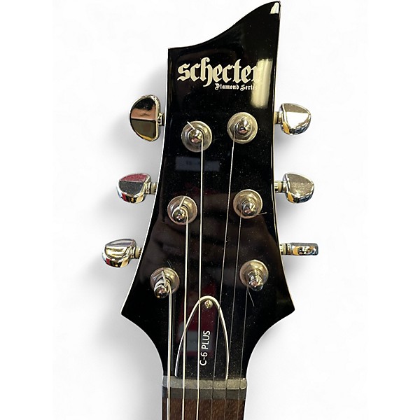 Used Schecter Guitar Research C6 plus Trans Amber Solid Body Electric Guitar