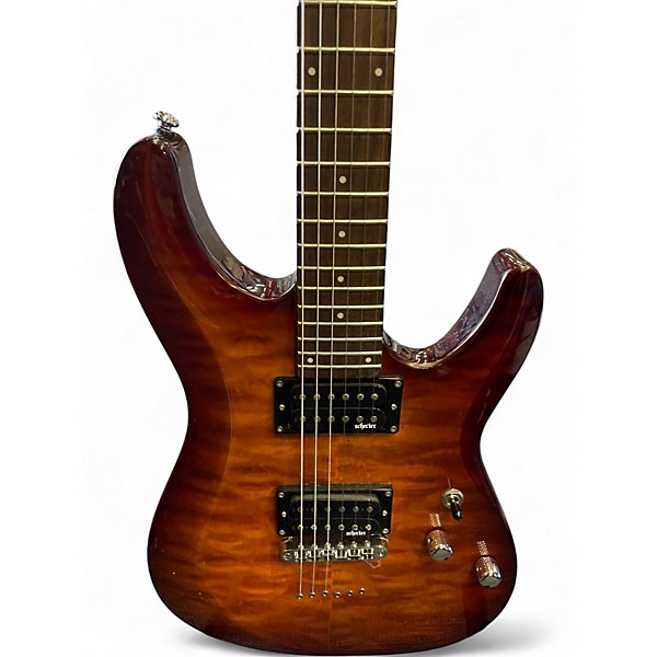 Used Schecter Guitar Research C6 plus Trans Amber Solid Body Electric Guitar