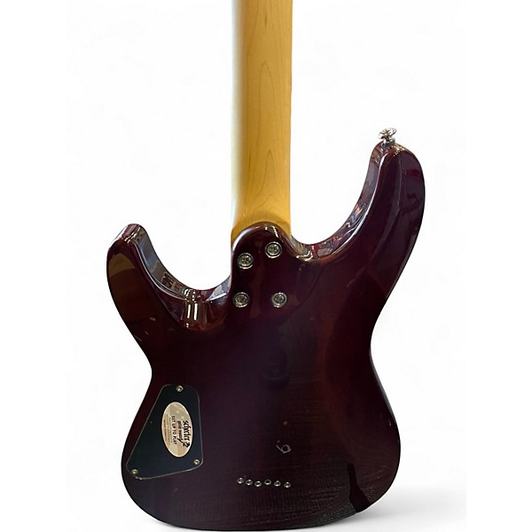 Used Schecter Guitar Research C6 plus Trans Amber Solid Body Electric Guitar