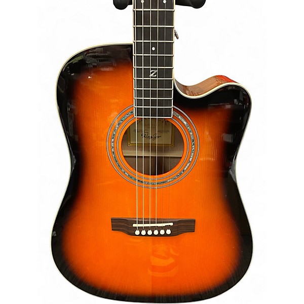 Used Zager ZAD50CE Vintage Sunburst Acoustic Electric Guitar