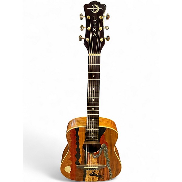 Used Luna Safari Vista Stallion Koa Acoustic Electric Guitar