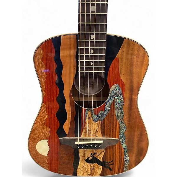 Used Luna Safari Vista Stallion Koa Acoustic Electric Guitar