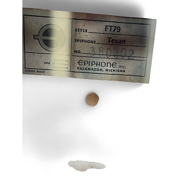 Vintage 1960s Epiphone FT79 Brown Sunburst Acoustic Guitar