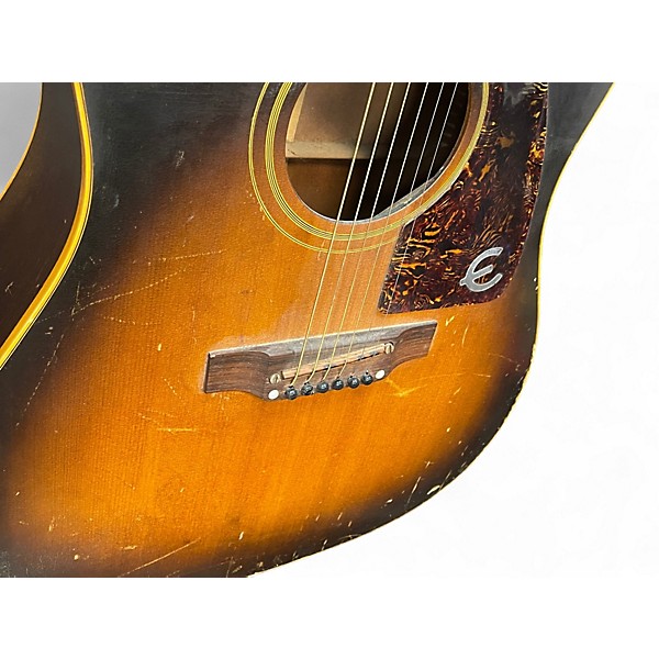 Vintage 1960s Epiphone FT79 Brown Sunburst Acoustic Guitar
