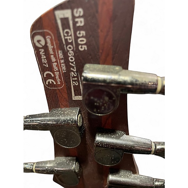 Used Ibanez SR505 5 String Brown Electric Bass Guitar