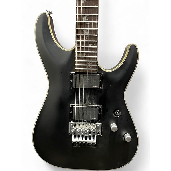 Used Schecter Guitar Research Damien Platinum Black Solid Body Electric Guitar