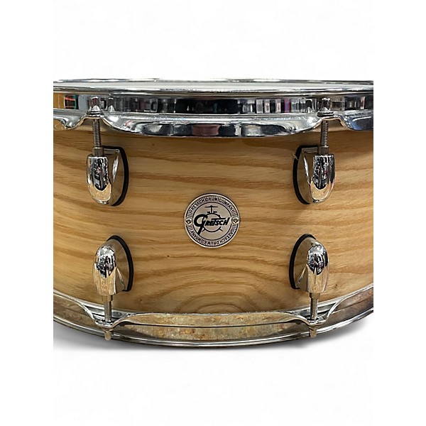 Used Gretsch Drums 14X6.5 Full Range Snare Natural Ash Drum